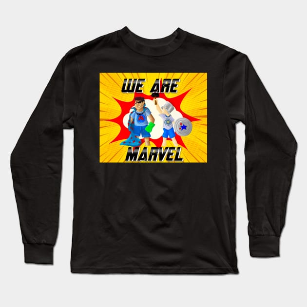 We Are Marvel Pod Full Logo Long Sleeve T-Shirt by We Are Marvel Pod